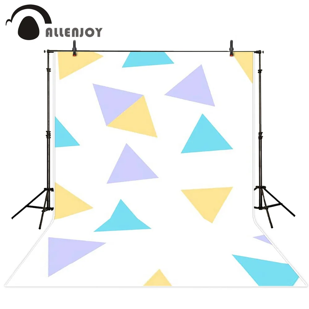 

Allenjoy Photography background Solid color triangle geometric patterns children princess summer send rolled backdrops
