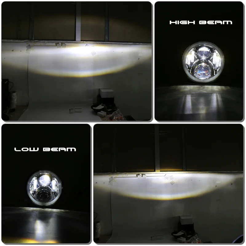 Комплект для переоборудования передних фар 7 &quotLed лампы с RGB светодиодами DRL