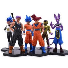 Buy 12-14cm Dragon Ball Z Anime Action Figures Goku Vegeta Trunks Collectible Brinquedos Model Doll Kids Toys For Boys Gift Free Shipping