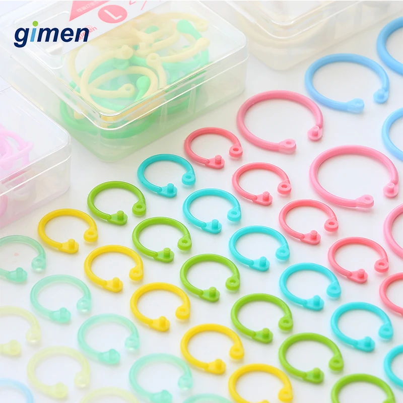 

Colorful Paper Book Loose-leaf Binder 3 Box S/L/XL Multifunction Circle Key Ring Office Binding Supplies Color Random GS08-S002