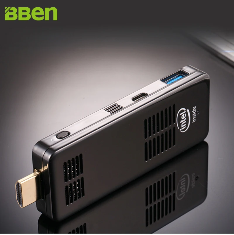 Bben Windows10 Mini PC 2GB/32GB Intel Compute Stick PC Desktop Computer TV box Cherry Trail Z8350 Intel Quad Core CPU With Fan
