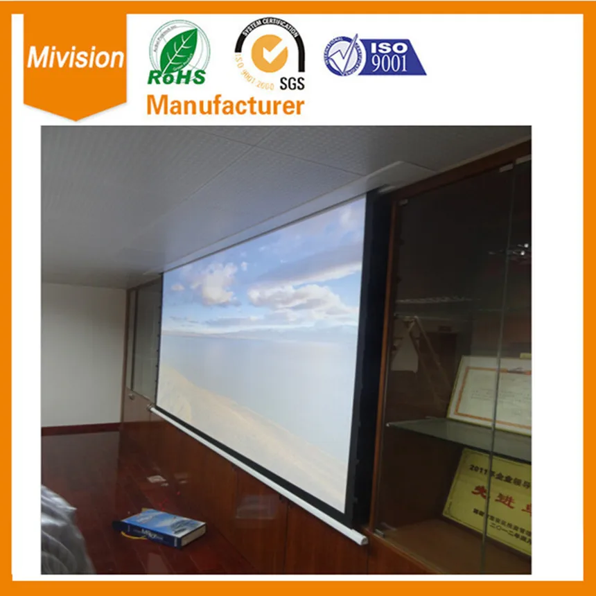 

Special offer for 120'' 16:9 inceiling tab tensioned screen 4K Ultra HD Ready HDTV Recessed ceiling projection screen