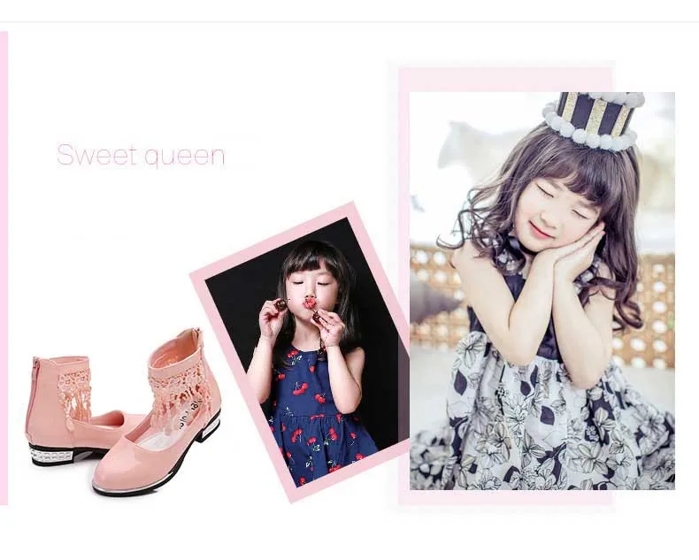 Г., новая летняя обувь принцессы для девочек обувь из лакированной кожи детские сандалии модные шлепанцы с кисточками для отдыха, 3 цвета, LT070