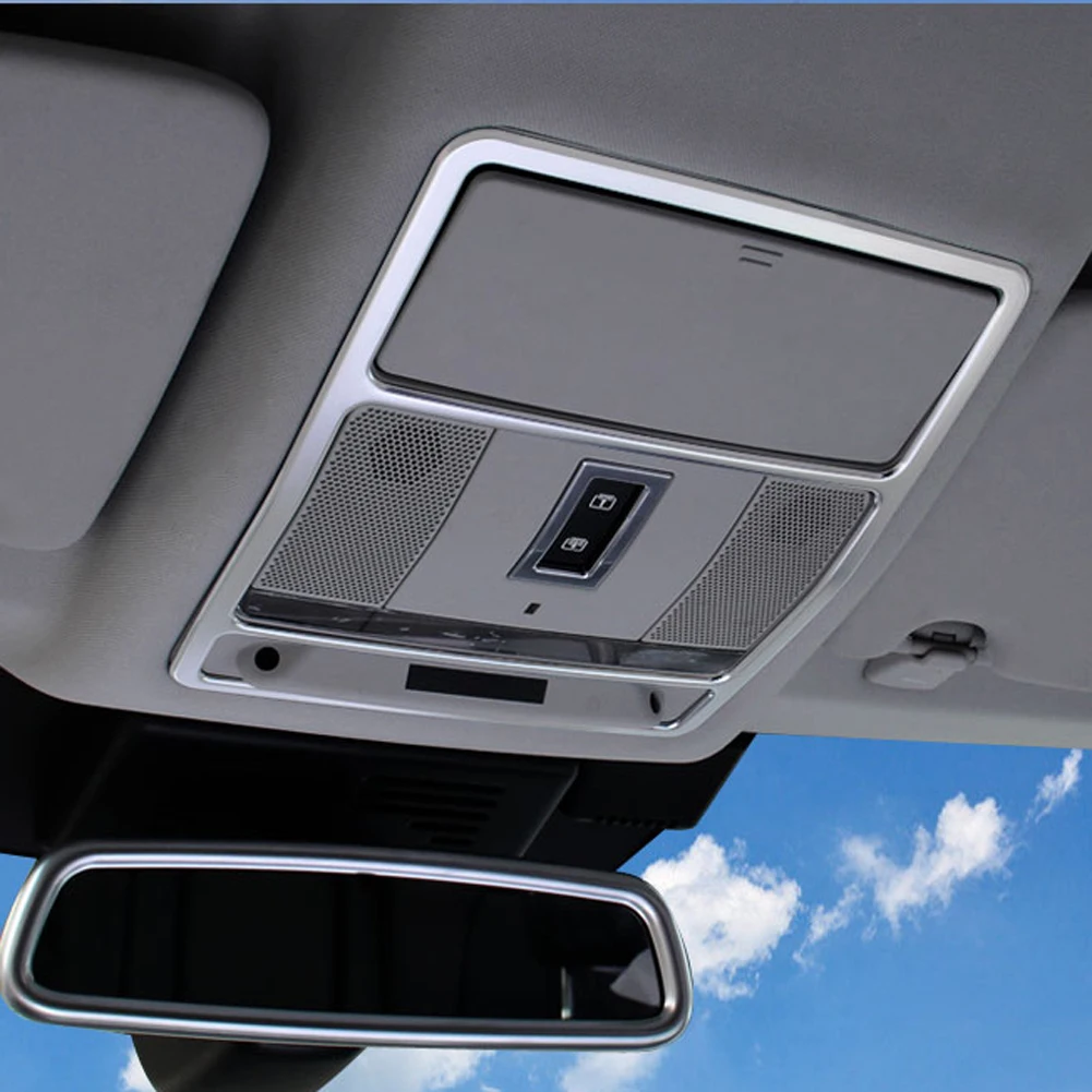Chrome Car Accessories Roof Reading Light Decorative Frame Trim for Land Rover Discovery Sport Range Rover Evoque