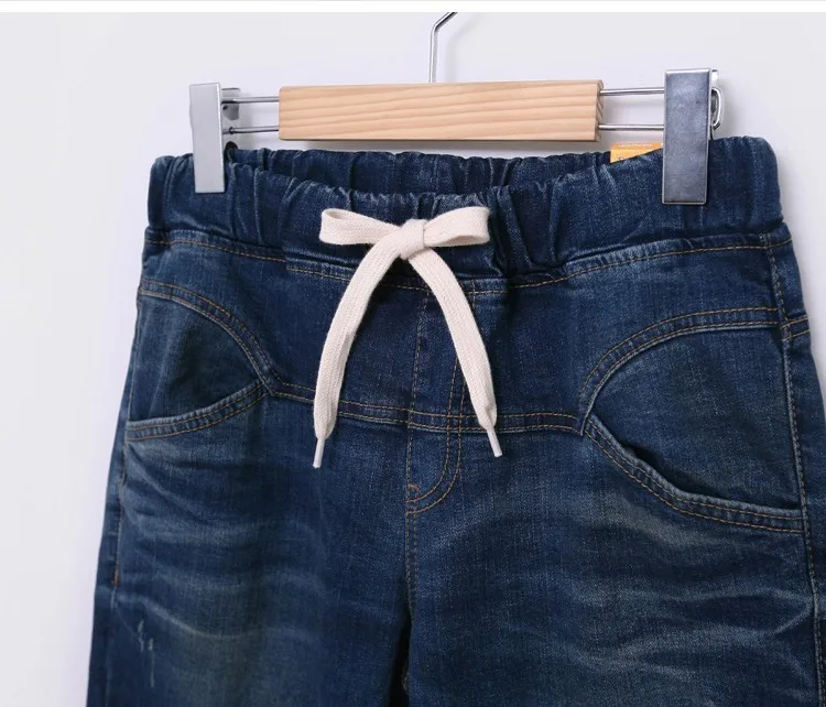 Женские джинсы, штаны-шаровары с высокой талией, повседневные свободные эластичные брюки-карандаш с дырками, джинсовые штаны, обтягивающие джинсы размера плюс LQ129