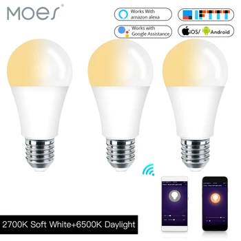 

WiFi Smart Light Bulb LED Lamp 7W Warm Cool White Smart Life/Tuya APP Remote Control Works with Alexa Echo Google E27 E26