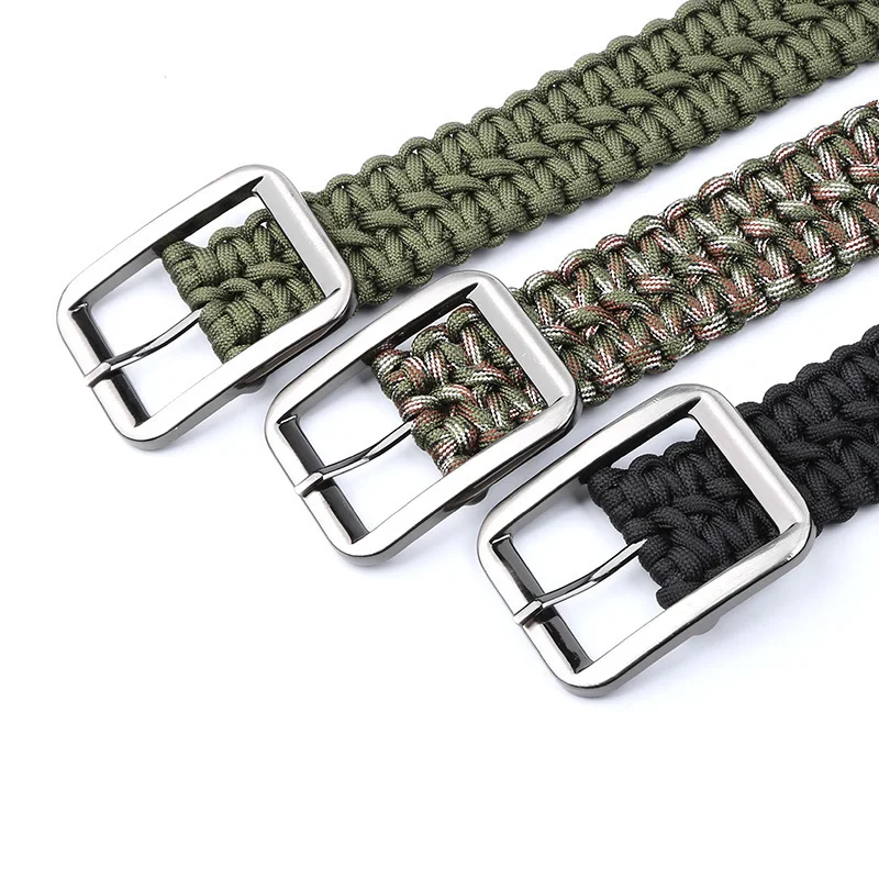 Pulseira de Corda Acessórios de Campismo Vale a Pena Militar ao ar Cinto Paracord 550 Survival Feita à Mão Tático Livre Caminhadas Equipamento 12 High Quality Esporte e Lazer