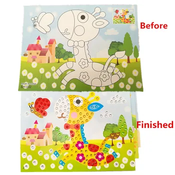 

Kid Kindergarten Educational Crafts Toys for Children Kids Diamond Stickers Crystal DIY Painting Toys Cartoon Puzzle Sticker Toy
