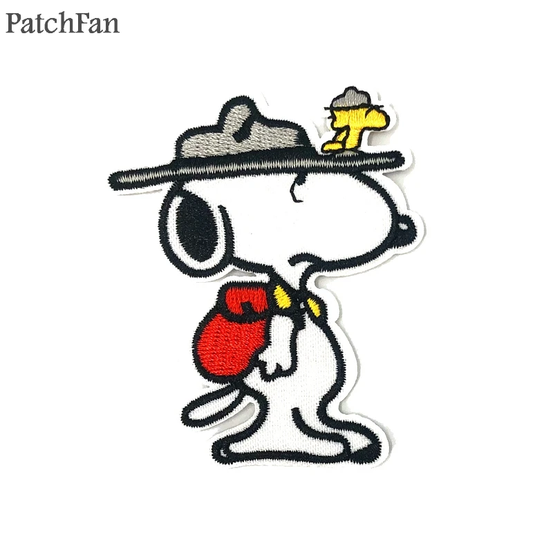 

20pcs/lot Patchfan dog Embroidered Iron on Patches para Clothing Appliques jersey wallet bag shoes badges Stickers A1540