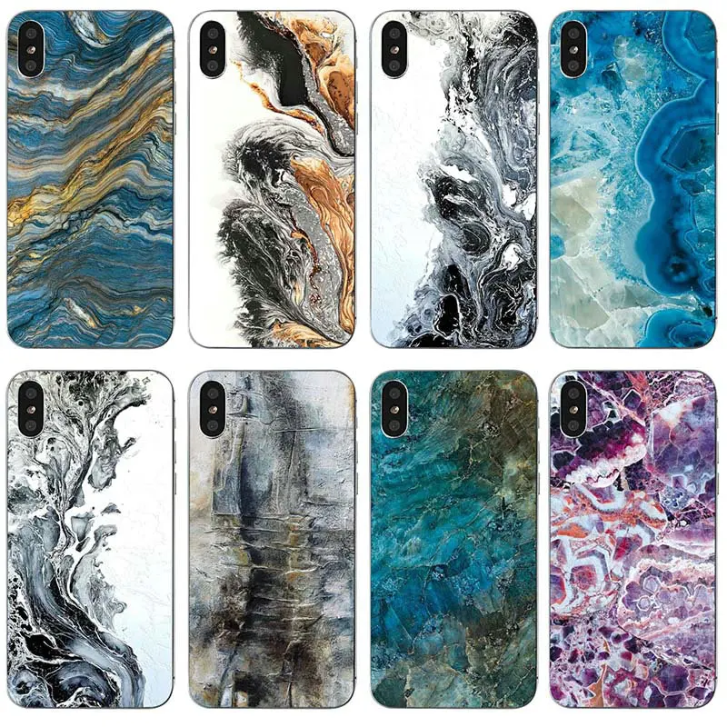 Blue Marble Pattern Ultraslim Soft TPU Silicone Phone Cases Cover for iphone 7 6S 6 8 Plus 5 5S 5C SE X XR XS Max 4 4S Shell | Мобильные