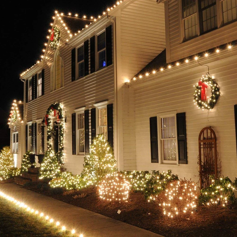 Outdoor LED Fairy String Light RGB Waterproof IP65 10M 20M EU Plug Garden Xmas Tree Patio Party 200 Leds 100 Led String Garland (7)