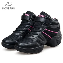 Женские ботинки с высоким берцем для танцев спортивная обувь для девочек в стиле джаз; большие размеры Современные практические занятия танцами обувь женский спорт, фитнес обувь мягкая подошва Танцы обувь