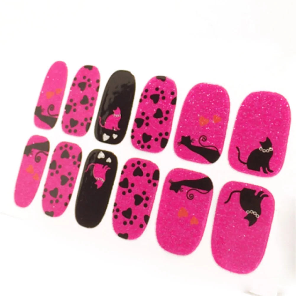 12 шт./компл. Nail Art наклейки клей инструменты для маникюра 1 лист ногтей 6 модель на