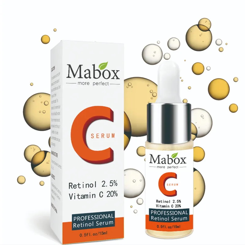 Mabox витамин C сыворотка+ шесть пептидов 24 К к золото Гиалуроновая кислота акне лечебный уход за кожей Ремонт Отбеливание против отбеливания Winkles