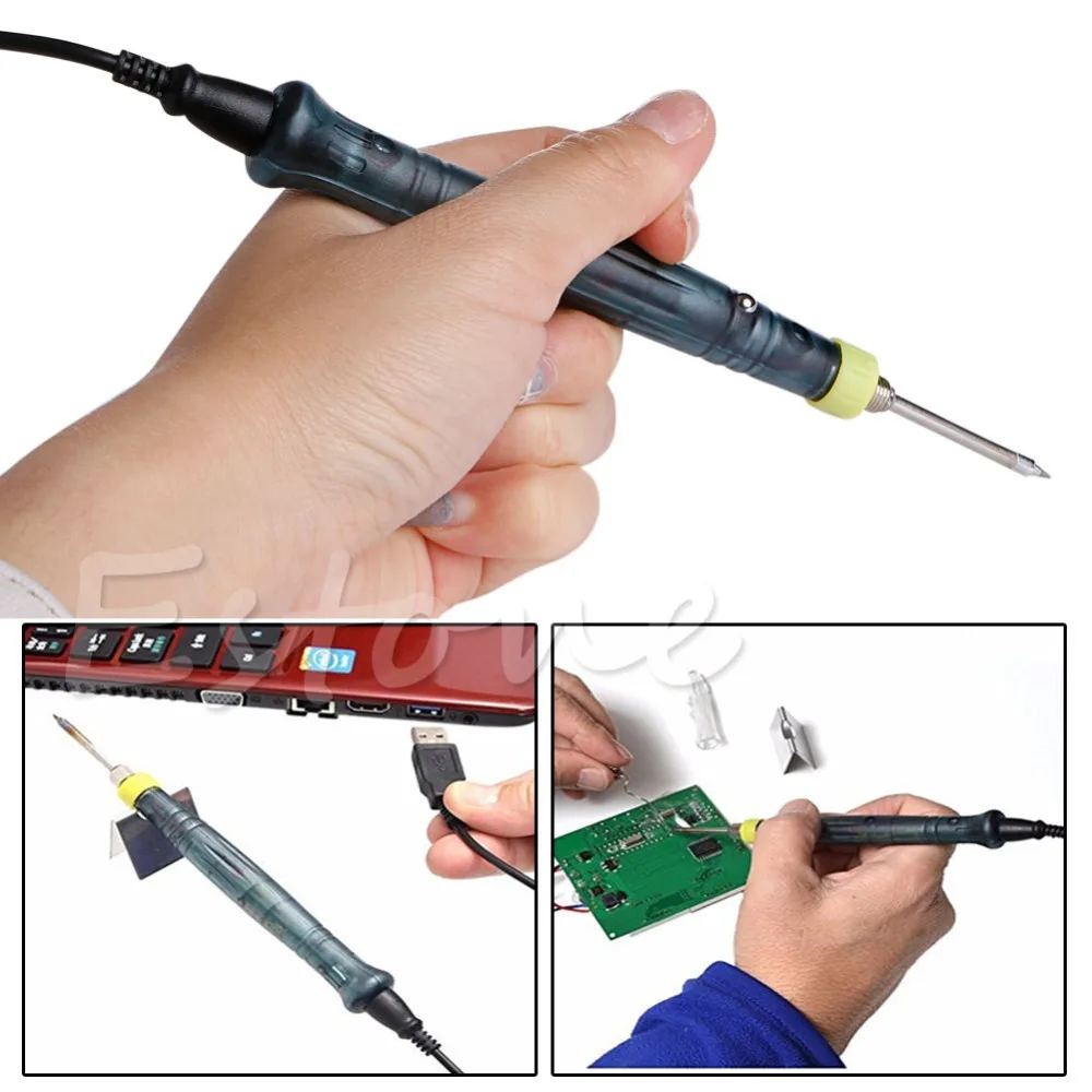 

1Set Professional Mini LED Indicator USB Powered Welding Soldering Iron Kit 5V 8W New