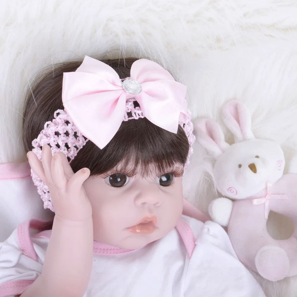 Reborn 55 см мягкий девиз тело Reborn Baby Doll игрушки большие куклы для девочек от 3 до 7 лет Детские куклы с тканью принцессы