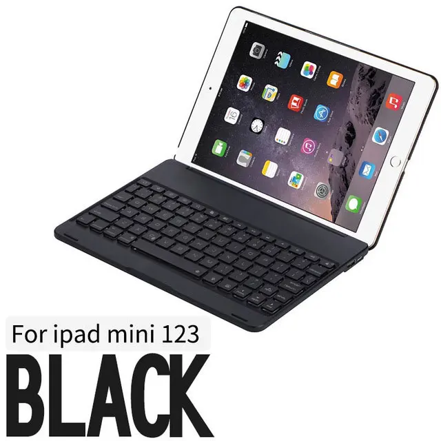 7 цветов, для iPad MINI 1 2 3 4, полный защитный чехол, светильник с подсветкой, беспроводной чехол с клавиатурой Bluetooth для iPad MINI, подставка, Fundas - Цвет: For Mini 1 2 3