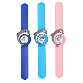 

Cartoon Kid Watch Dolphin Silicone Quartz Watch 3D Cute Slap Children Watch Girl Boy Sports Wristwatch Baby Clock Christmas Gift