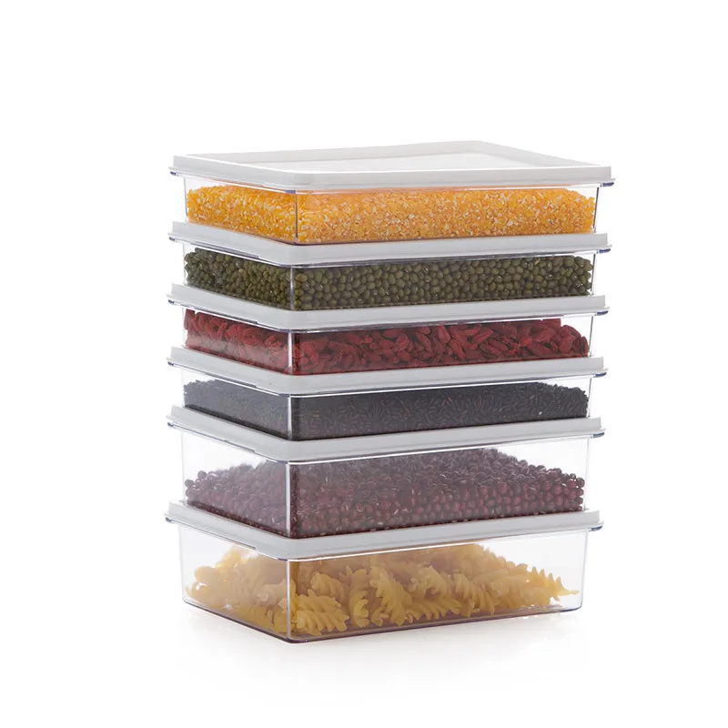 

Plastic Food Storage Boxes For Household Kitchen Freezer Foods Egg Fish Fresh Keeping Storage Organizer Case Pantry Container