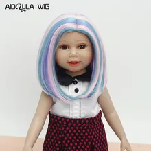25-28 см окружности головы куклы парик для российских кукла ручной работы, парики для домашние ткани игрушки куклы для 18 дюймов американская кукла волос