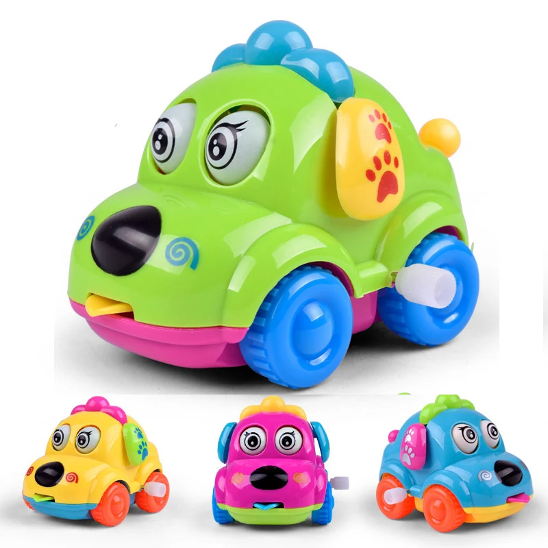 Baby Dog Car Toy Cartoon Animal Wind up Toys Clockwork Classic Toy Best