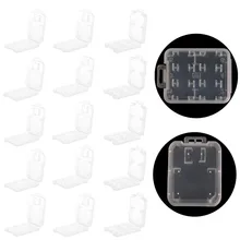 10 шт. пластиковый прозрачный стандартный SD SDHC чехол для карт памяти держатель коробка для хранения