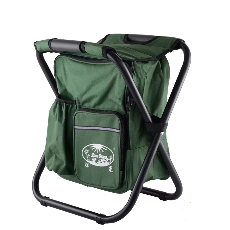 Portable ice pack with insulation bag can be back fishing stool beach chair light outdoor refrigerated folding stool chair Portable ice pack with insulation bag can be back fishing stool beach chair light outdoor refrigerated folding stool chair