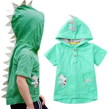 

Toddler Kids Baby Boys Cartoon Dinosaur Animal Hooded Tee Tops Casual Sweatshirt quality Cartoon Animal Costume tops HOOLER