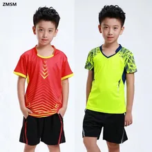 ZMSM Детские теннисные майки и шорты Комплект Спортивные жилетки влагоотводящие быстросохнущие детей для бадминтона и настольного тенниса Беговая одежда Y03/6/7