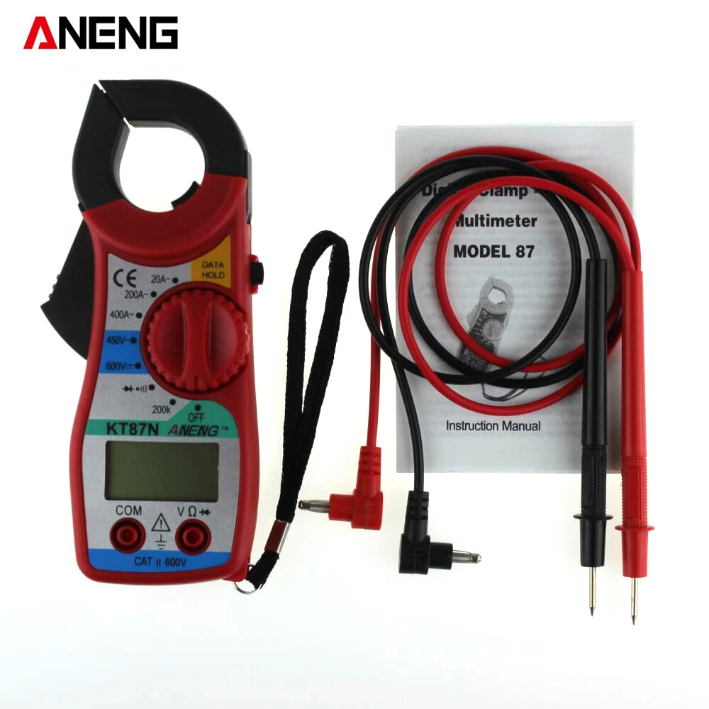 

ANENG KT87N yellow Digital Multimeter Amper Clamp Meter Current Clamp Pincers AC/DC Current Voltage Tester