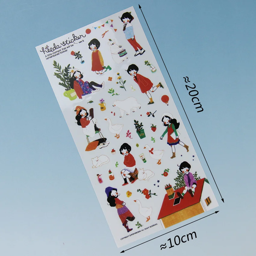 Купить 6 листов сладкие девочки пвх Каваи дневник стикеры стикеры для ...