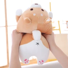 Boa qualidade bonito gordura shiba inu cão brinquedo de pelúcia recheado kawaii macio animal dos desenhos animados travesseiro adorável presente para crianças do bebê