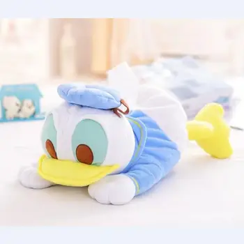 

45cm Donald Duck&Mickey Mouse Plush Toy Cute Animal Tissue Cover Box Soft Stuffed Plush Dolls KidsToy Kawaii Gift For Children