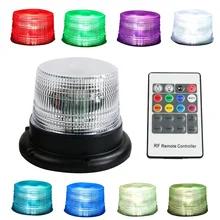 8 colori RGB A Distanza Senza Fili di Controllo Auto di Emergenza Del Veicolo Pericolo Magnetico Faro Cautela di Sicurezza di Avvertimento Lampeggiante Strobe Light