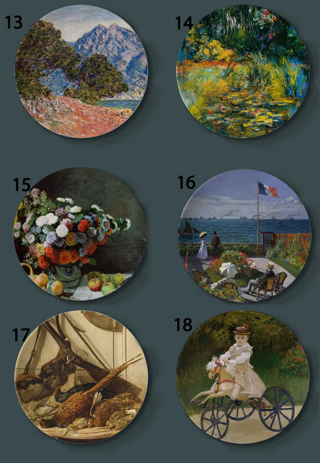 Monet керамические настенные тарелки декоративные для дома гостиничная гостиная