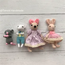 Ручная работа, Сказочная дверь, отличный подарок для ребенка, миниатюрный волшебный кролик, мышь, зубы, сказочный аксессуар, 6 стилей, вязаные набивные куклы, игрушки