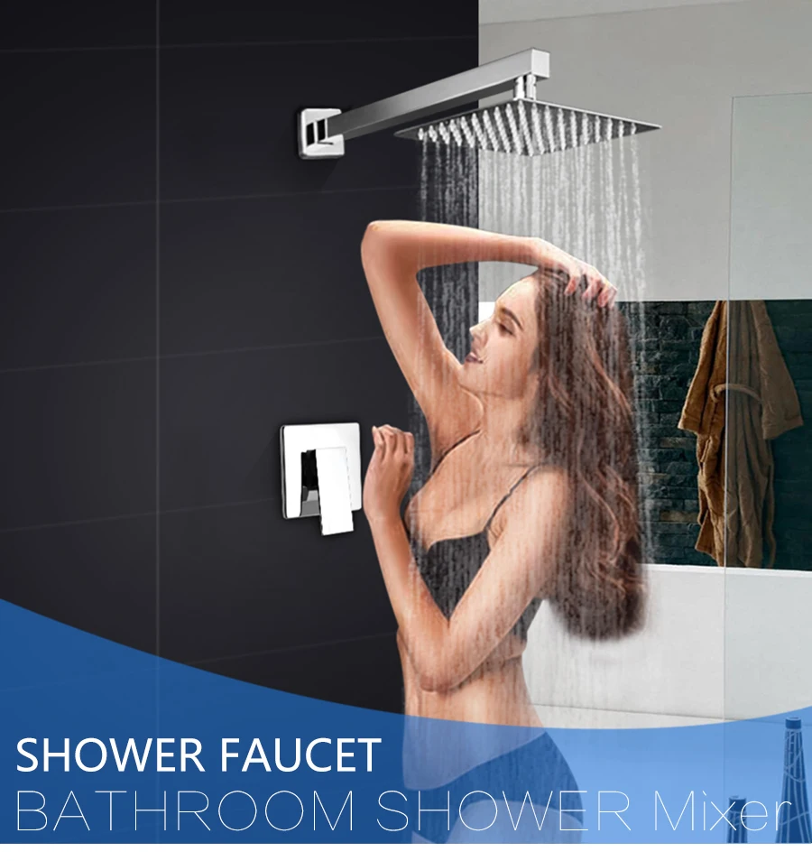 

1 Set Shower System Bathroom Rainfall Shower Faucet Set Bathtub Faucets Water Saving Bath Shower Mixers Shower Mixer Tap Set