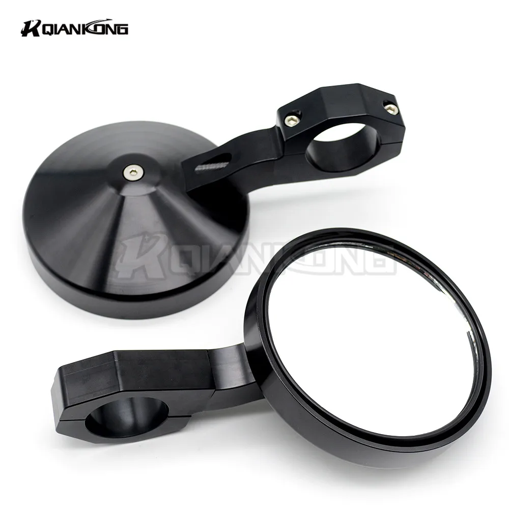 2" Round Billet Side Rear View Mirrors for 4.7" Clamp for Can am