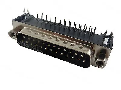 

5pcs DB25 D-SUB Angle Angled 25 Pin Male PCB Board Mount Socket Connector RS232