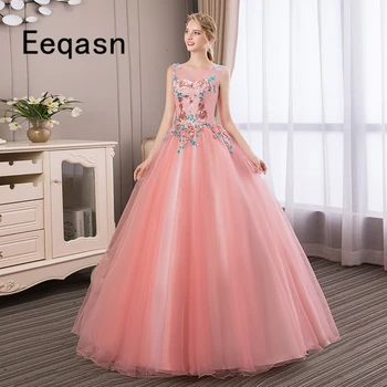 

vestido 15 anos fe Quinceanera Dresses 2020 Lace Ball Gown Long Prom Gown Sweet 16 Dress For 15 vestidos de debutante