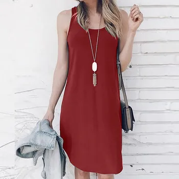 Sexy Women Fashion O-Neck Ladies Solid Color Casual Mini Dress Women plus size summer sexy daily causal party dress Sexy Women Fashion O-Neck Ladies Solid Color Casual Mini Dress Women plus size summer sexy daily causal party dress