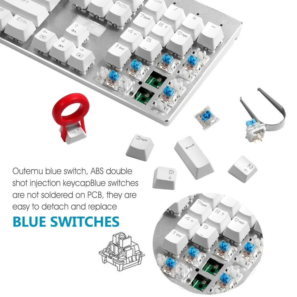 Z-88 RGB Mechanical Gaming Keyboard Aluminum Outemu Switches Anti-Ghosting Gamer Keyboards with Cus