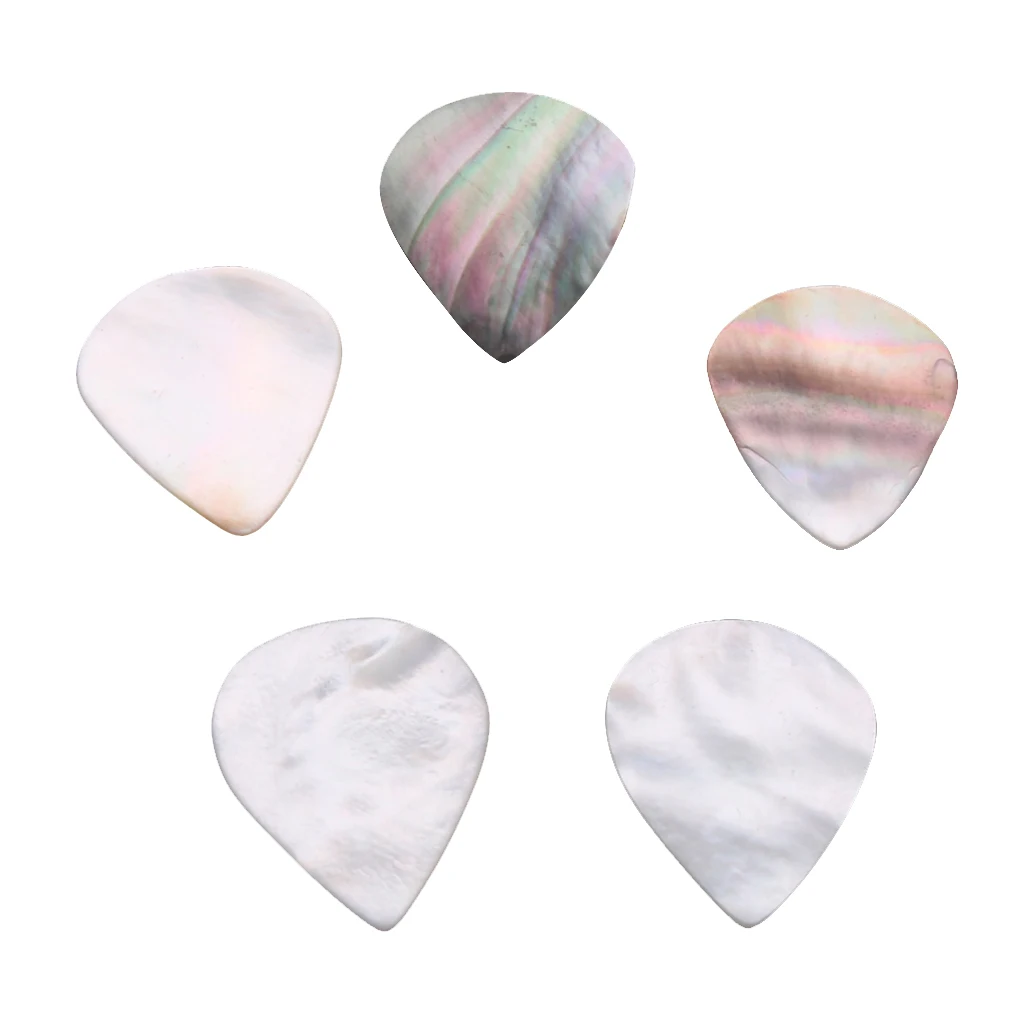 5 Pieces Shell Felt Picks Ukulele Guitar Thickness 1.2mm Guitar Picks Guitar Accessories Guitar Plectrums