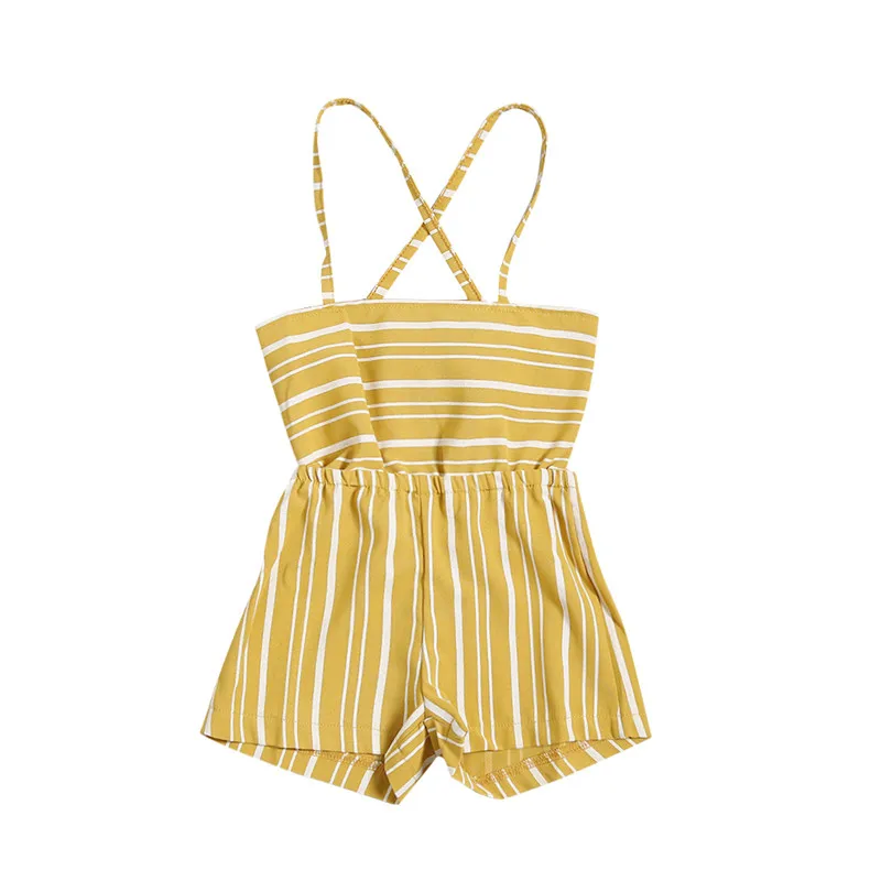 

Summer European Style Striped Sling Fashion Jumpsuit Children One-Pieces Sling Pants Casual Outfits European Style For 2-7YD20