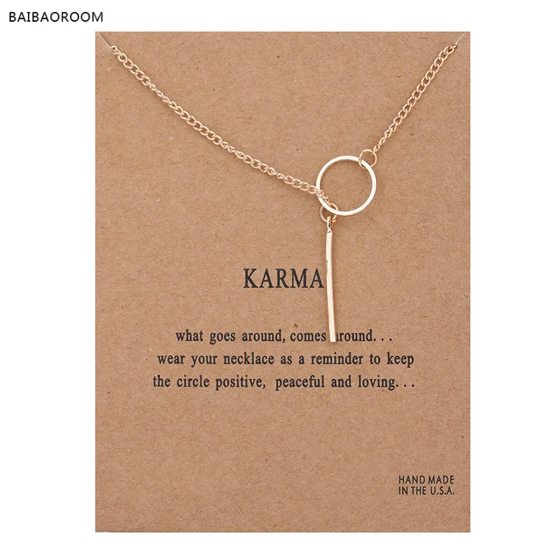 Hot Sale Sparkling Circle Vertical Bars Pendant necklace gold plated Clavicle Chains Statement Necklace Women Jewelry(Has card)