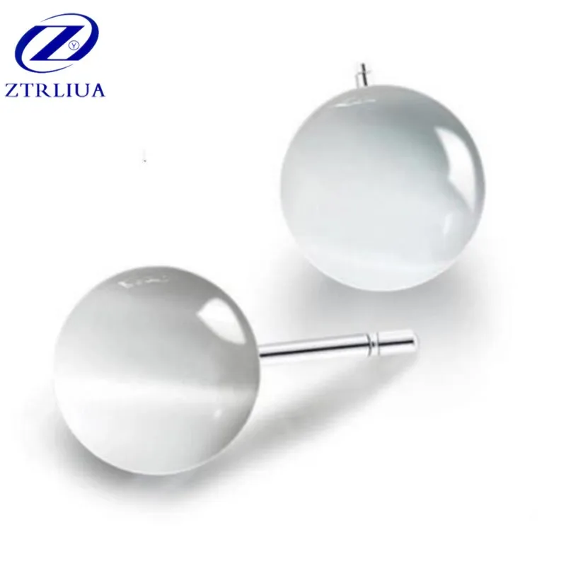 Популярные Простые кошачьи опаловые ювелирные изделия из стерлингового серебра 925 пробы женские минималистичные гипоаллергенные темпераментные горячие продажи серьги гвоздики SE395