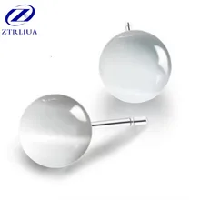 Популярные Простые кошачьи опаловые ювелирные изделия из стерлингового серебра 925 пробы женские минималистичные гипоаллергенные темпераментные горячие продажи серьги гвоздики SE395