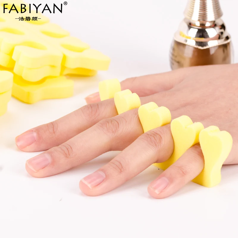 Желтый, 200 шт., набор для дизайна ногтей, 100 пар, разделители пальцев ног, губка для пальцев, мягкий гель, УФ, инструменты для красоты, лак для маникюра, педикюра