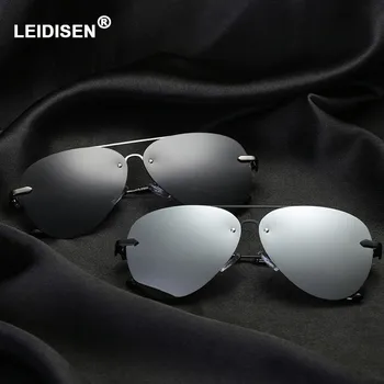 

LEIDISEN Original Men's Polarized Rimless Sunglasses Photochromic Driving Sun Glasses