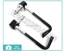 CNC Long Bille Pro Brake Clutch Lever Guard For Aprilia BUELL DUCATI KAWASAKI HONDA KTM MV AGUSTA TRIUMPH YAMAHA Black+Silver